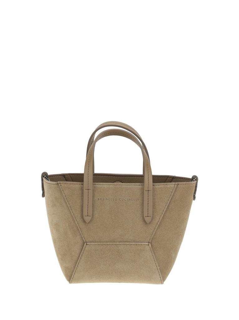 ショルダーバッグ・ポシェット BRUNELLO CUCINELLI Bc duo clutch bag in suede with monili Bc duo clutch bag in suede with monili BRUNELLO CUCINELLI