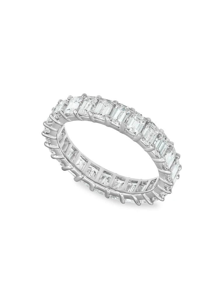 Badgley Mischka 14K White Gold 
3.84 TCW Lab-Grown Diamond Eternity Ring/Size 7 2