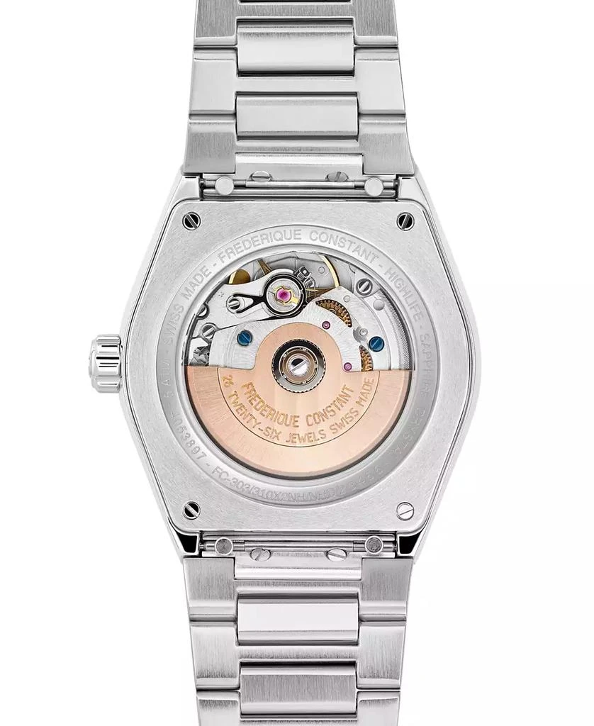 Frederique Constant Women's Highlife Automatic Stainless Steel Bracelet Watch 34mm 3
