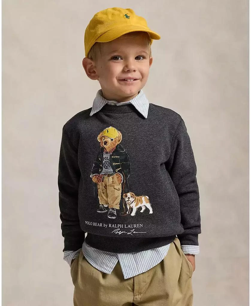 Ralph Lauren Toddler and Little Boys Polo Bear Heathered Fleece Sweatshirt