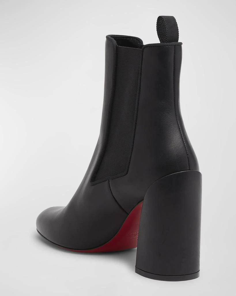 Christian Louboutin Turelastic Leather Red Sole Ankle Booties 4