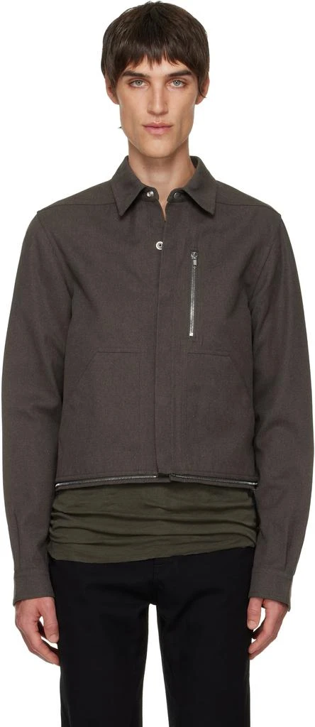 Rick Owens Brown Headon Shirt 1