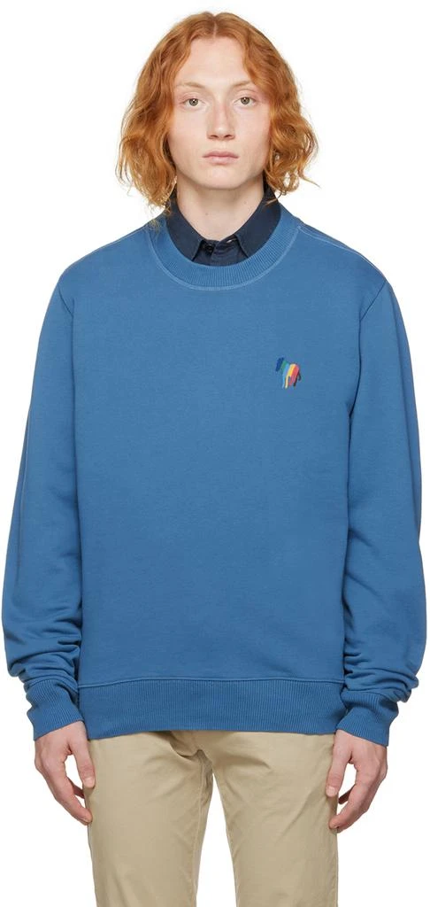 Paul Smith Blue Broad Stripe Zebra Sweatshirt 1
