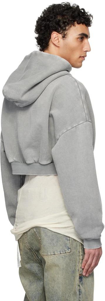 Entire Studios Gray Cropped Heavy Hoodie 3