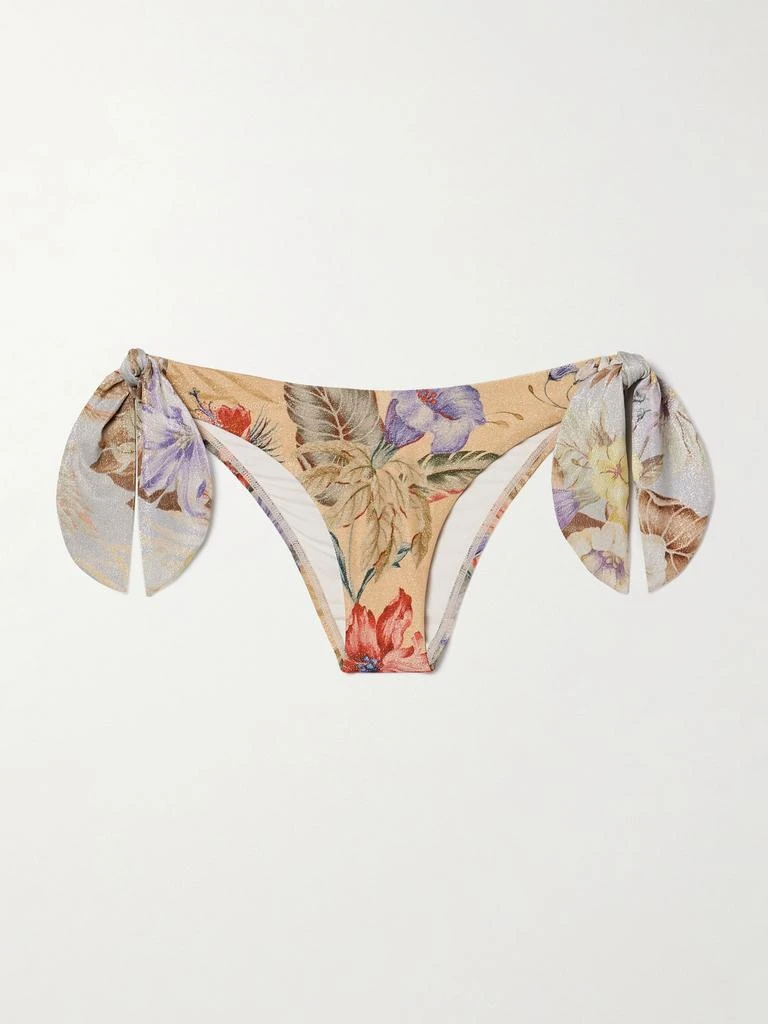 Zimmermann Coco 金属感花卉印花比基尼三角裤 1