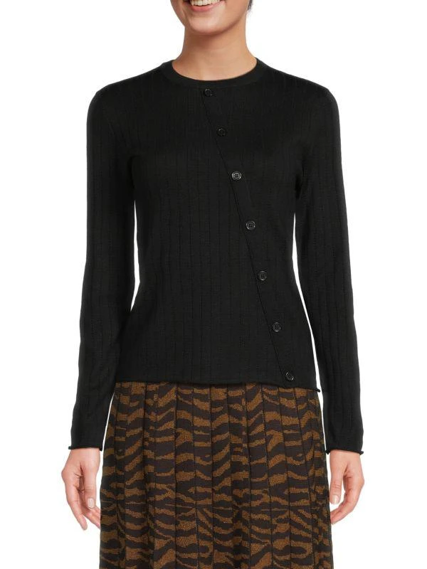 YAL New York Asymmetric Button Sweater 1