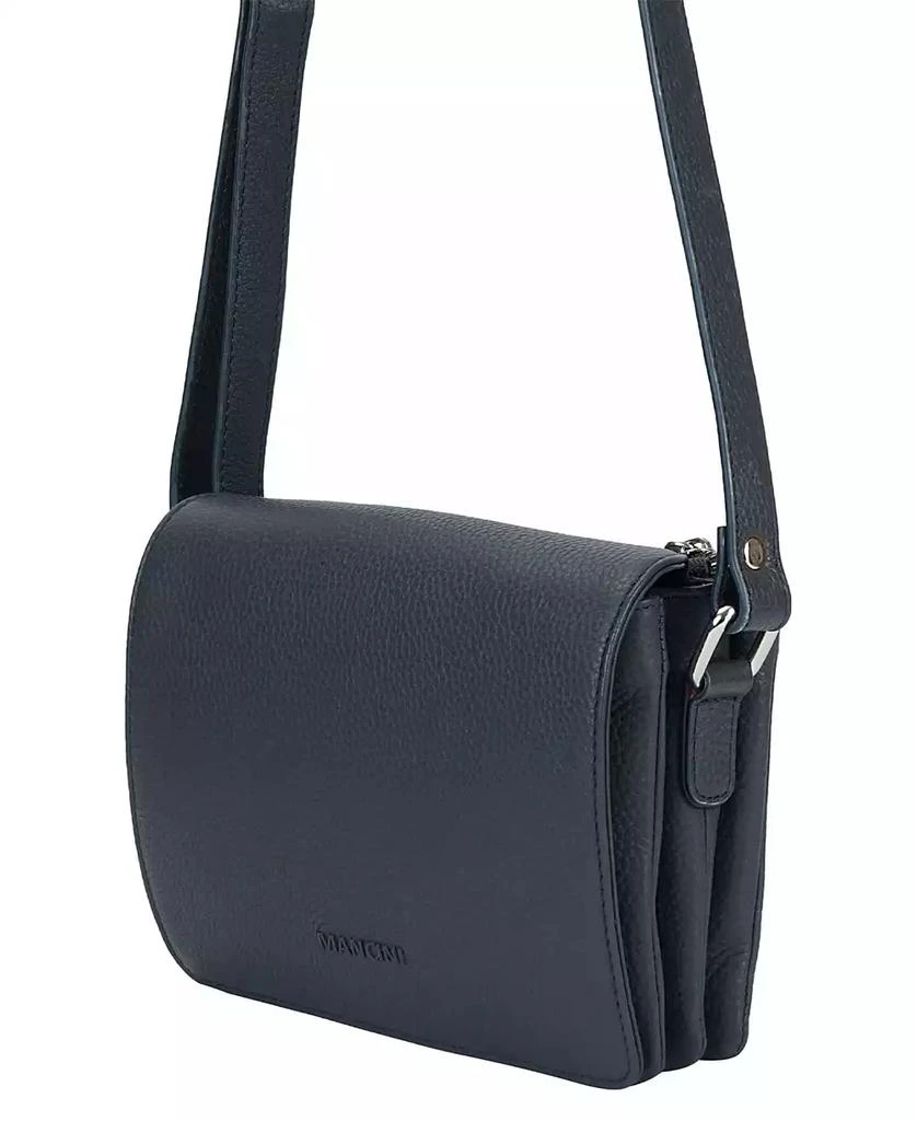 Mancini Leather Goods Pebble Leather Connie Crossbody Handbag 6