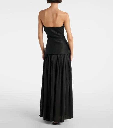 Faithfull Hedy strapless linen maxi dress 3