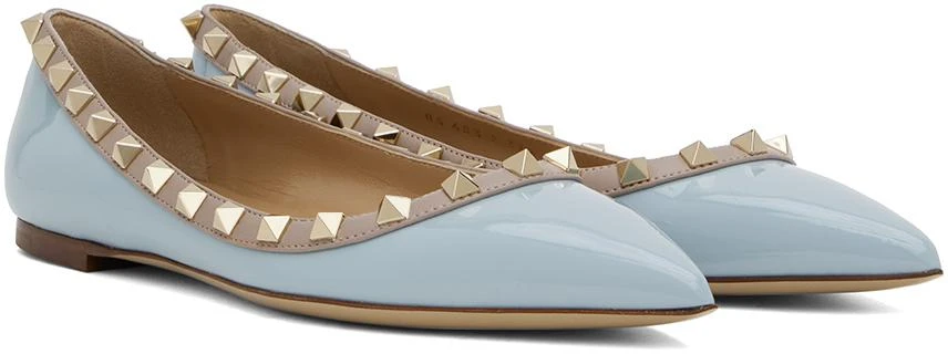Valentino Blue Rockstud Ballerina Flats 4
