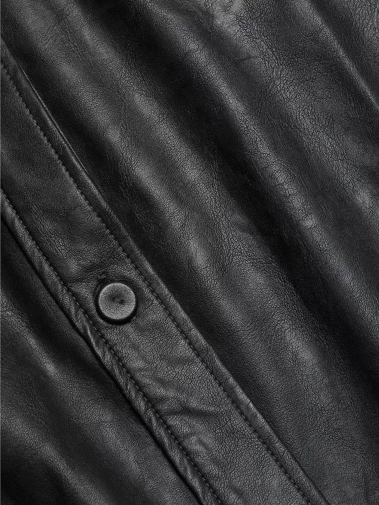 anOnlyChild Sunday Scaries Annotto Vegan Leather Shirt 7