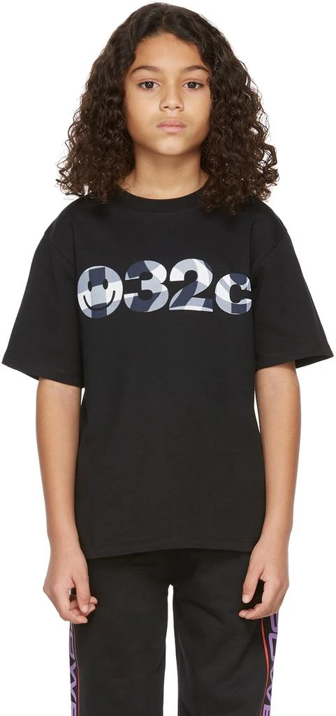 032c SSENSE Exclusive Kids Black Smiley Logo T-Shirt 2