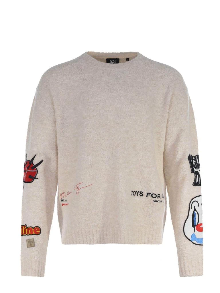 GCDS Gcds Ivory White Sweater. 1