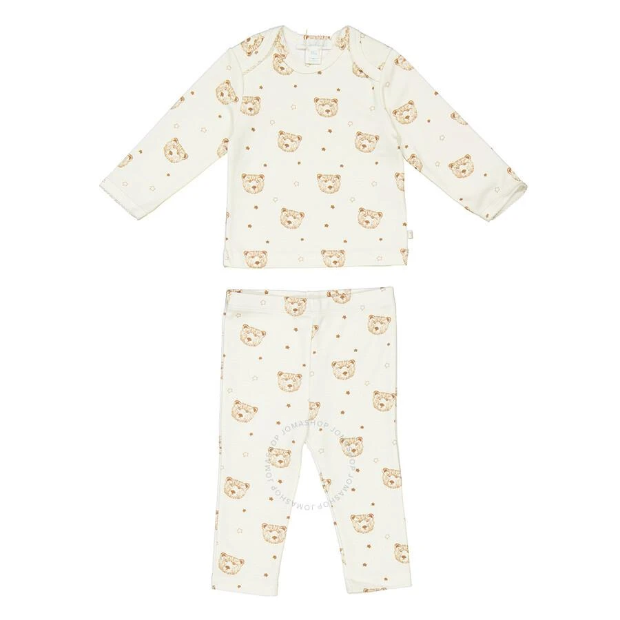 Marie Chantal Kids Cream Bear-Print Cotton Pajama Set 2