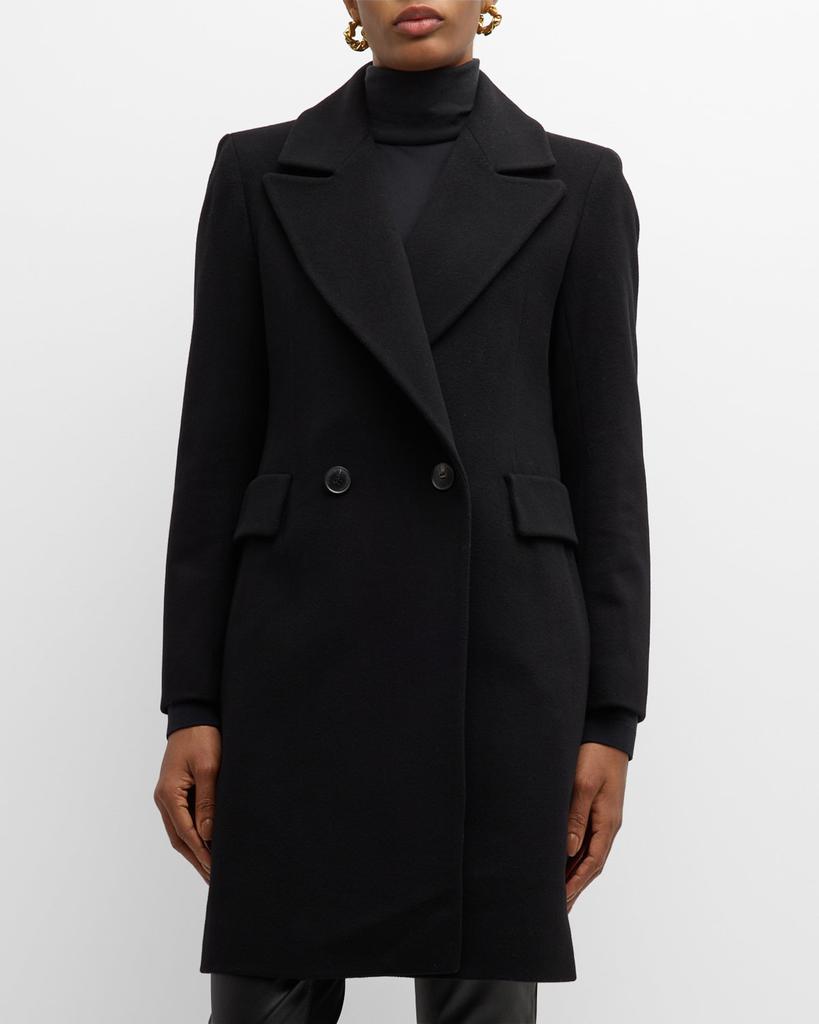 Fleurette Cami Double-Breasted Short Wool Coat