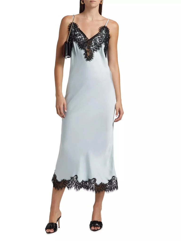 A.L.C. Lennon Satin-Lace Midi-Slipdress 3