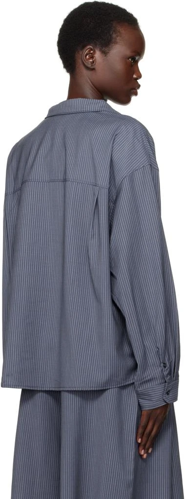 Deiji Studios Navy Pocket Wool Shirt 3