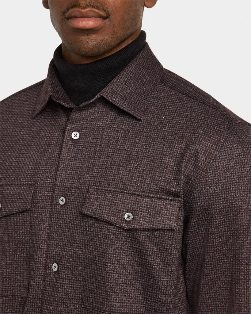 BUGATCHI Men's Textured Knit Overshirt 5