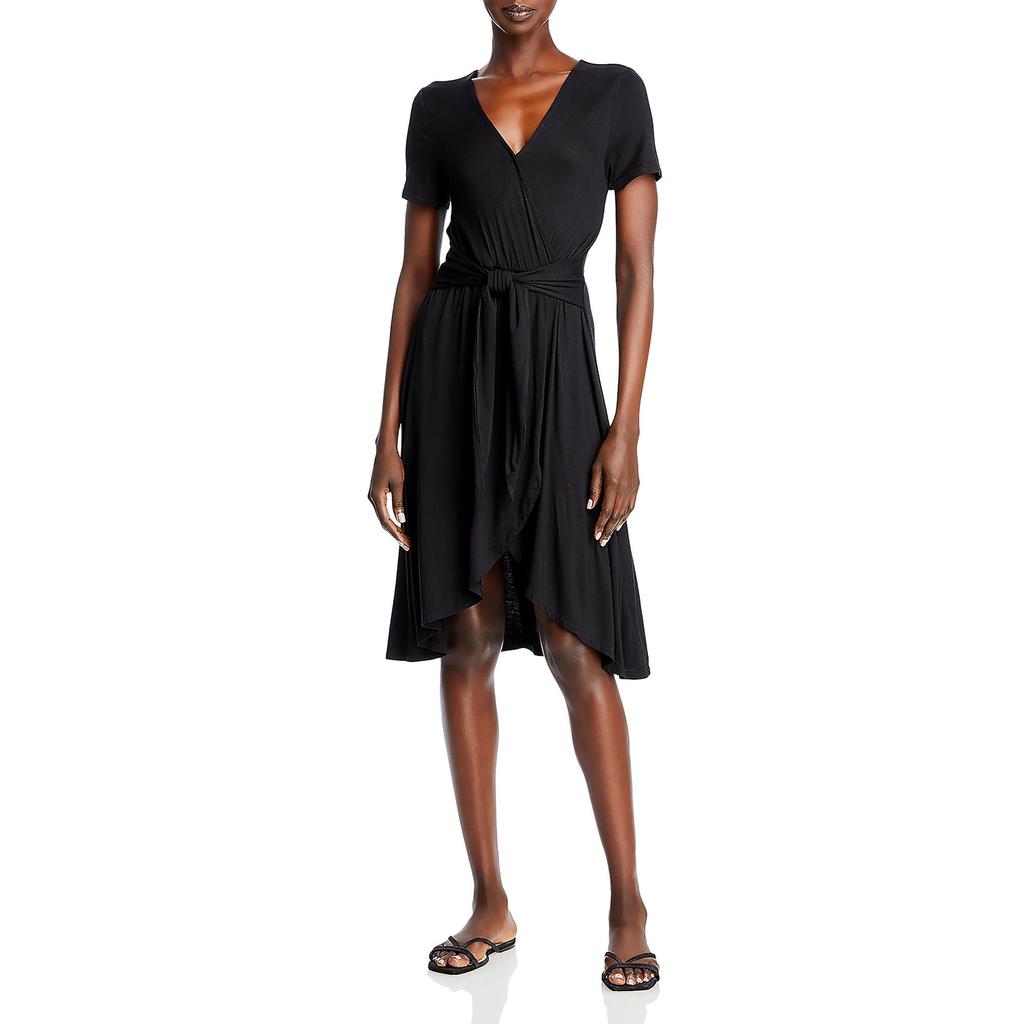 B Collection by Bobeau Rowan Womens Short Sleeve Floral Print Wrap Dress