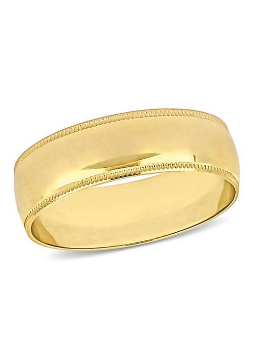 Belk & Co. Co. Mens Wedding Band In 10K Yellow Gold