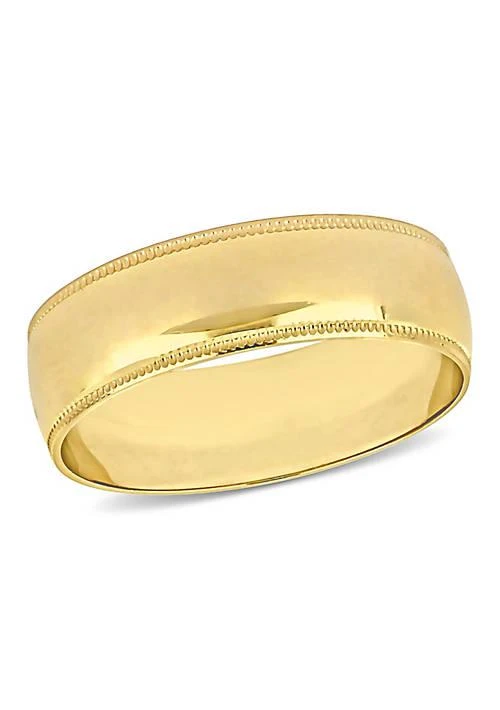 Belk & Co. Co. Mens Wedding Band In 10K Yellow Gold 1