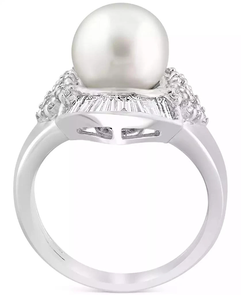 Effy EFFY® Cultured Freshwater Pearl (11mm) 
Diamond (1 ct. t.w.) Halo Ring in 14k White Gold 4