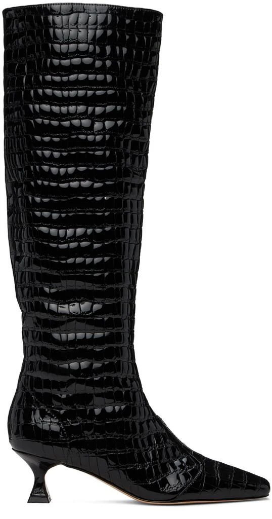 Studio Amelia Black Maverick Calf Boots 1