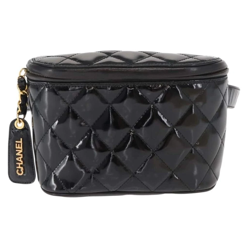 Chanel Vintage Zip Belt Bag Quilted Lambskin Patent_Leather Clutche 
Pouche Bag (Pre-Owned)