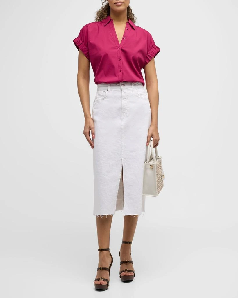 VERONICA BEARD Victoria Denim Midi Skirt 4