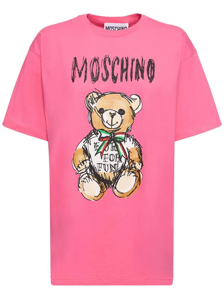 MOSCHINO Cotton Jersey Logo T-shirt 1