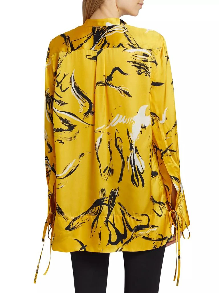 Rosetta Getty Bird Silk-Blend Shirt 5