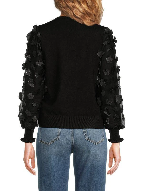 YAL New York Floral Lace Knit Top 2