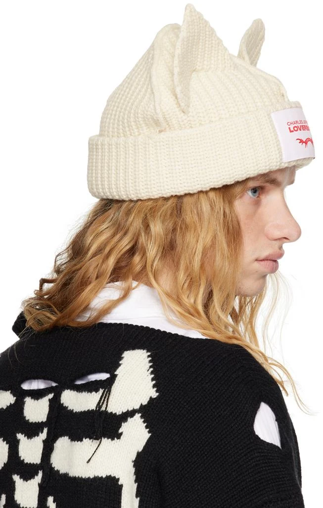 Charles Jeffrey Loverboy Off-White Chunky Ears Beanie 3