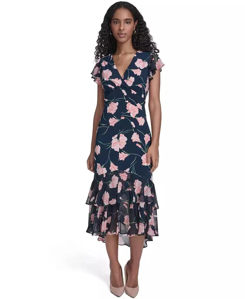 tommy hilfiger cocktail dress Tommy Hilfiger Women's Sleeveless V-Neck Hopsack Fit and Flare Dress with Fringe Trim