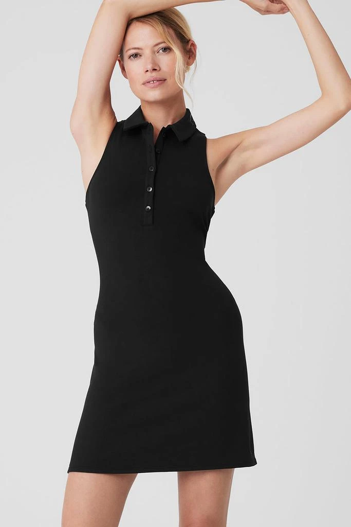 Alo Charmed Tennis Dress - Black 1