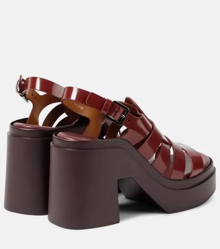 Clergerie Nindy leather platform sandals 2