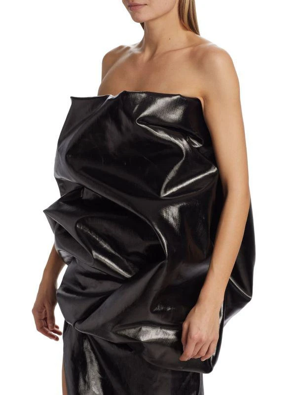 Rick Owens Hun Coated Denim Bustier Top 3