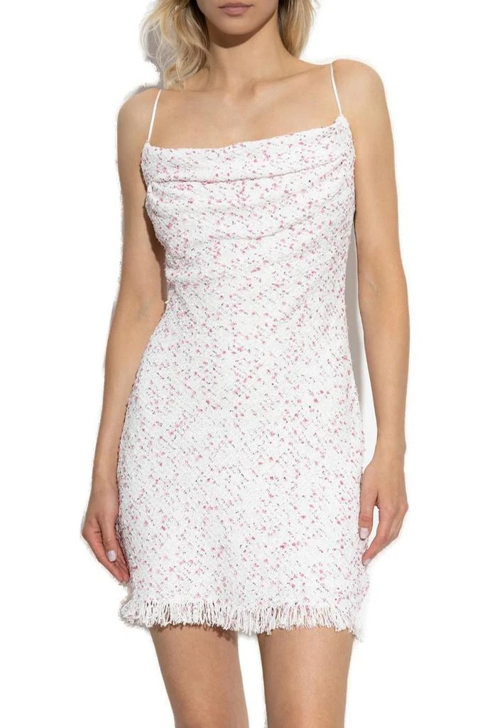 Balmain Balmain Frayed Hem Tweed Mini Dress 2