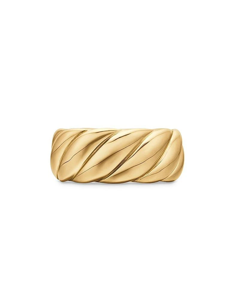 David Yurman Sculpted Cable Band Ring In 18K Yellow Gold 4