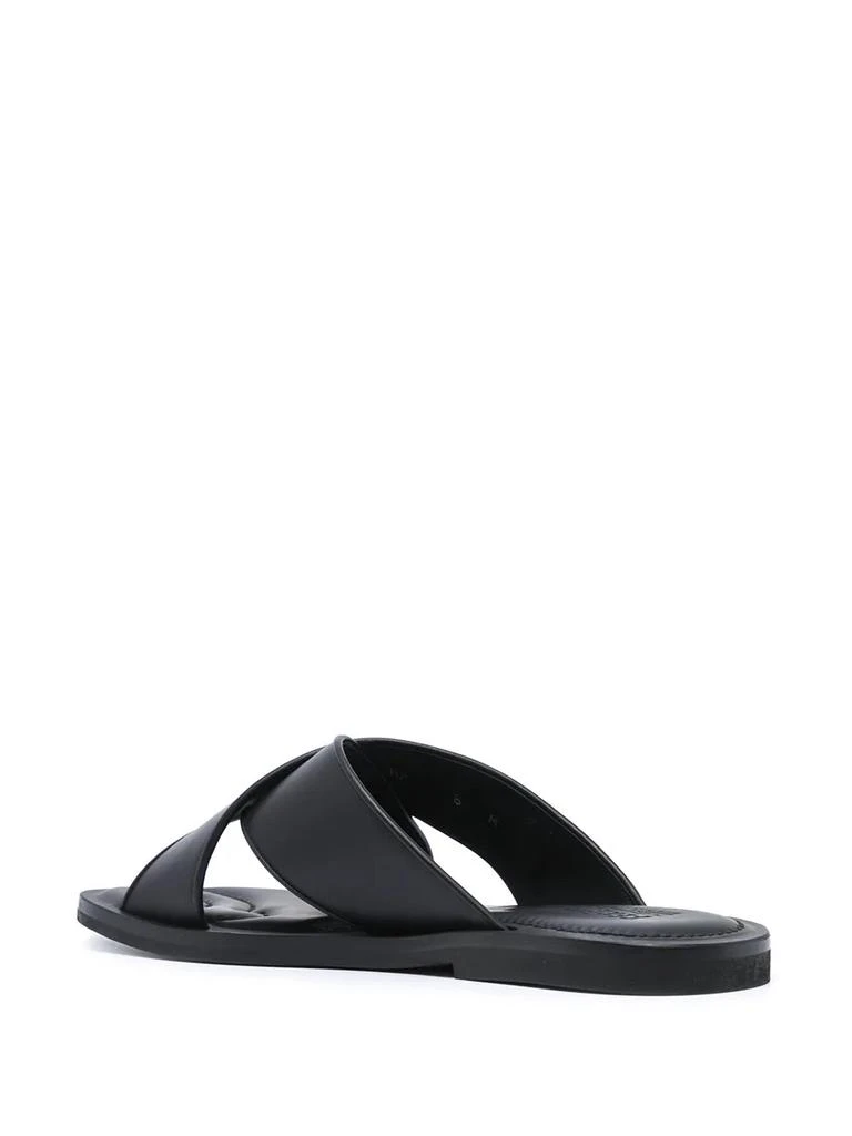 Shop Ferragamo Crossover Strap Sandals in BLACK on Sale at  display picture 1