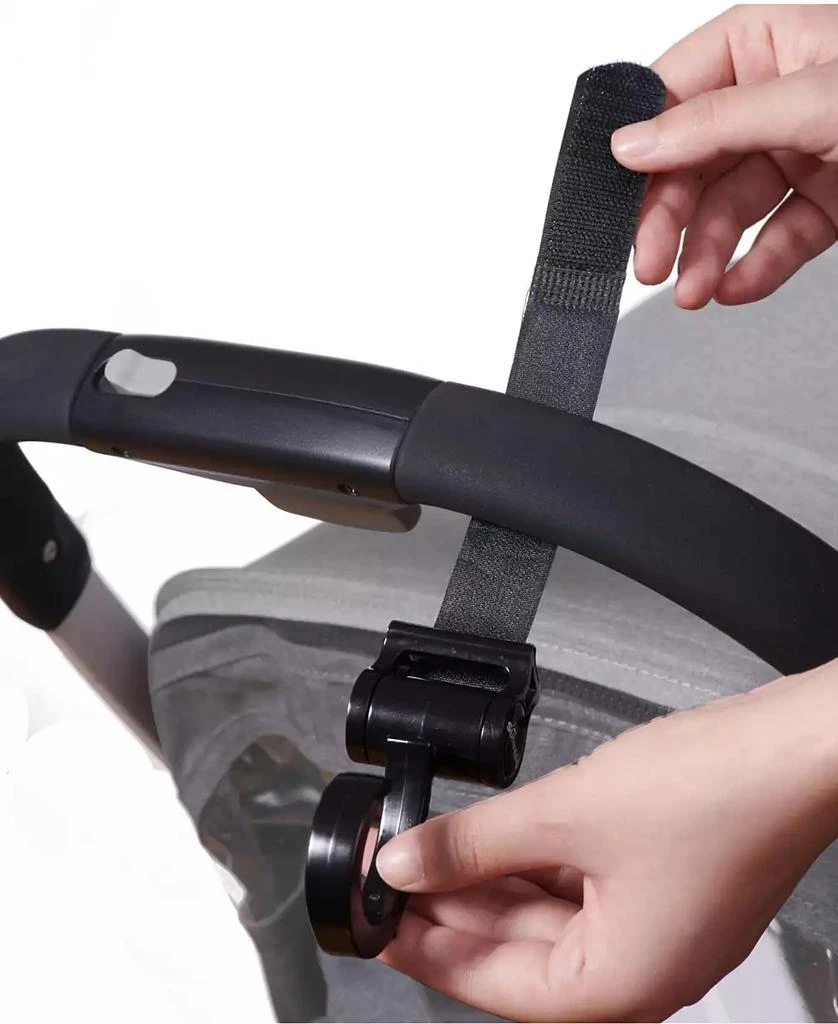 Sunveno Baby Stroller Hooks with Velcro Straps Set of 2 3