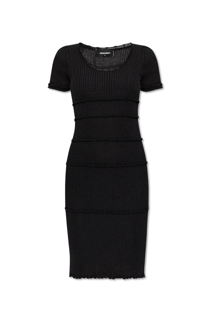 DSQUARED2 Dsquared2 Short-Sleeved Midi Ribbed Dress 1