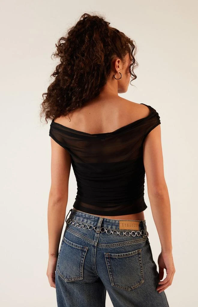 KENDALL & KYLIE Mesh Off-The-Shoulder Top 3