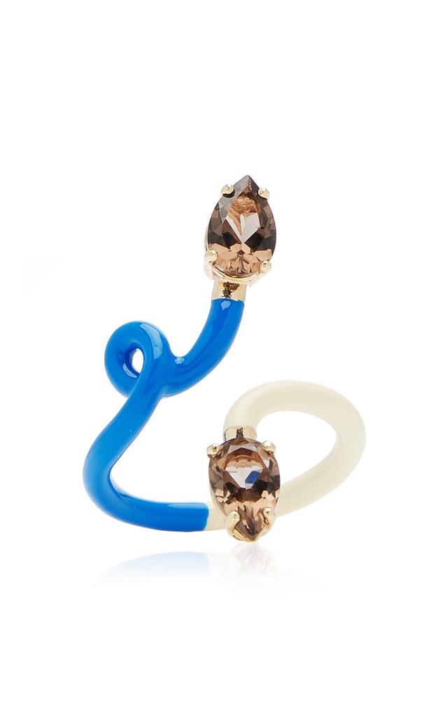 Bea Bongiasca Bea Bongiasca - B 9K Yellow Gold Quartz Enameled Double Vine Ring - Multi - US 5 - Moda Operandi - Gifts For Her