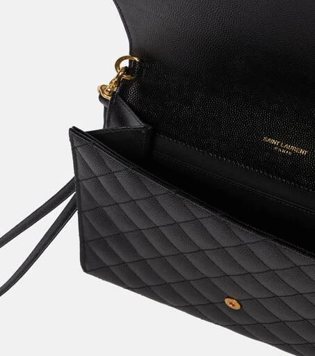 Yves Saint Laurent Envelope matelassé leather clutch 3