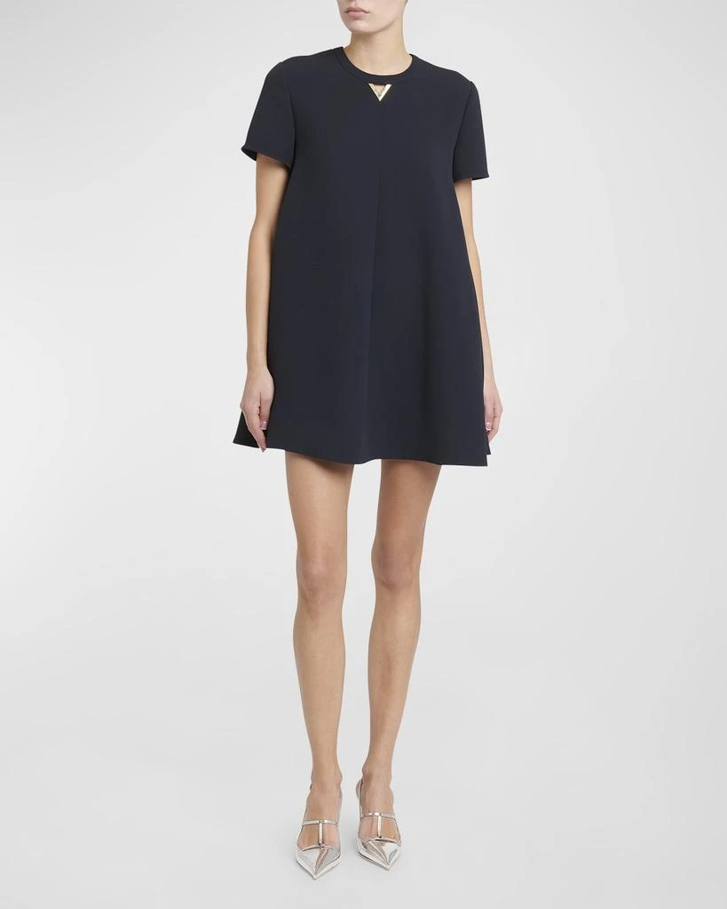 Valentino V-Logo Short-Sleeve Mini Shift Dress 2