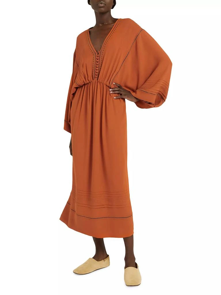 Loro Piana Henrietta Silk Crepe Midi-Dress 2