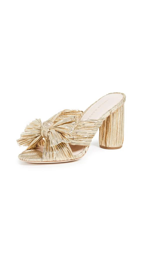 Loeffler Randall Penny Pleated Bow Sandals 6