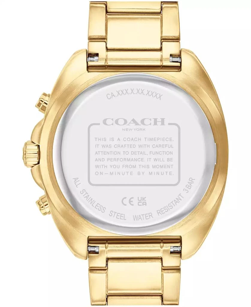 Coach Men's Charter Gold-Tone Stainless Steel Bracelet Watch 44.5mm 3