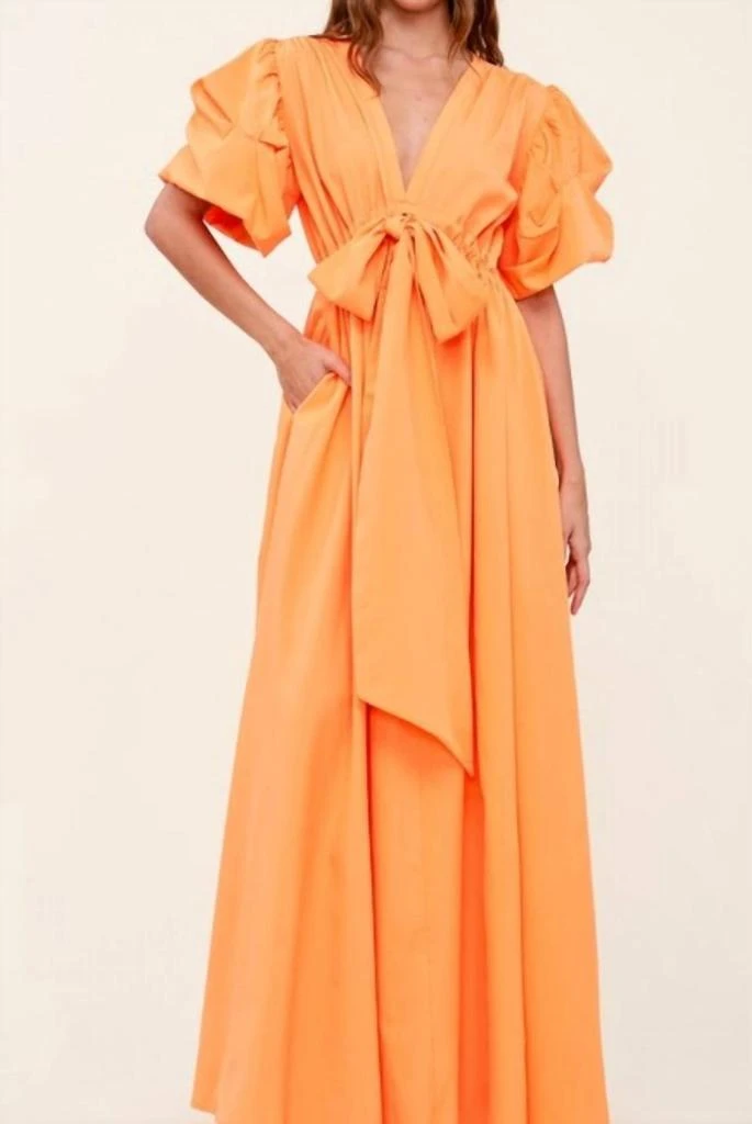 QMP Moda Qmp Moda - Tie Ribbon Front Maxi Dress 1