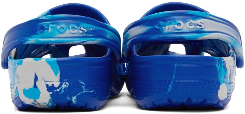 Crocs Blue Classic Marbled Clogs 2